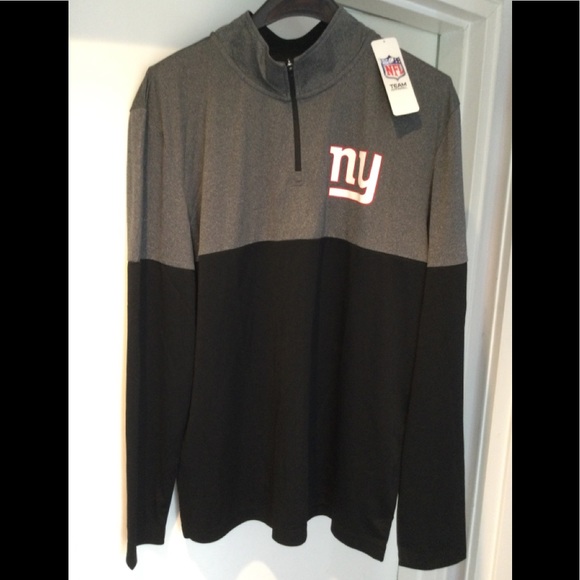 NY Giants NFL Quarter Zip Men’s Pullover Top New York Lightweight Shirt Large - Picture 9 of 13